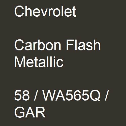 Chevrolet, Carbon Flash Metallic, 58 / WA565Q / GAR.